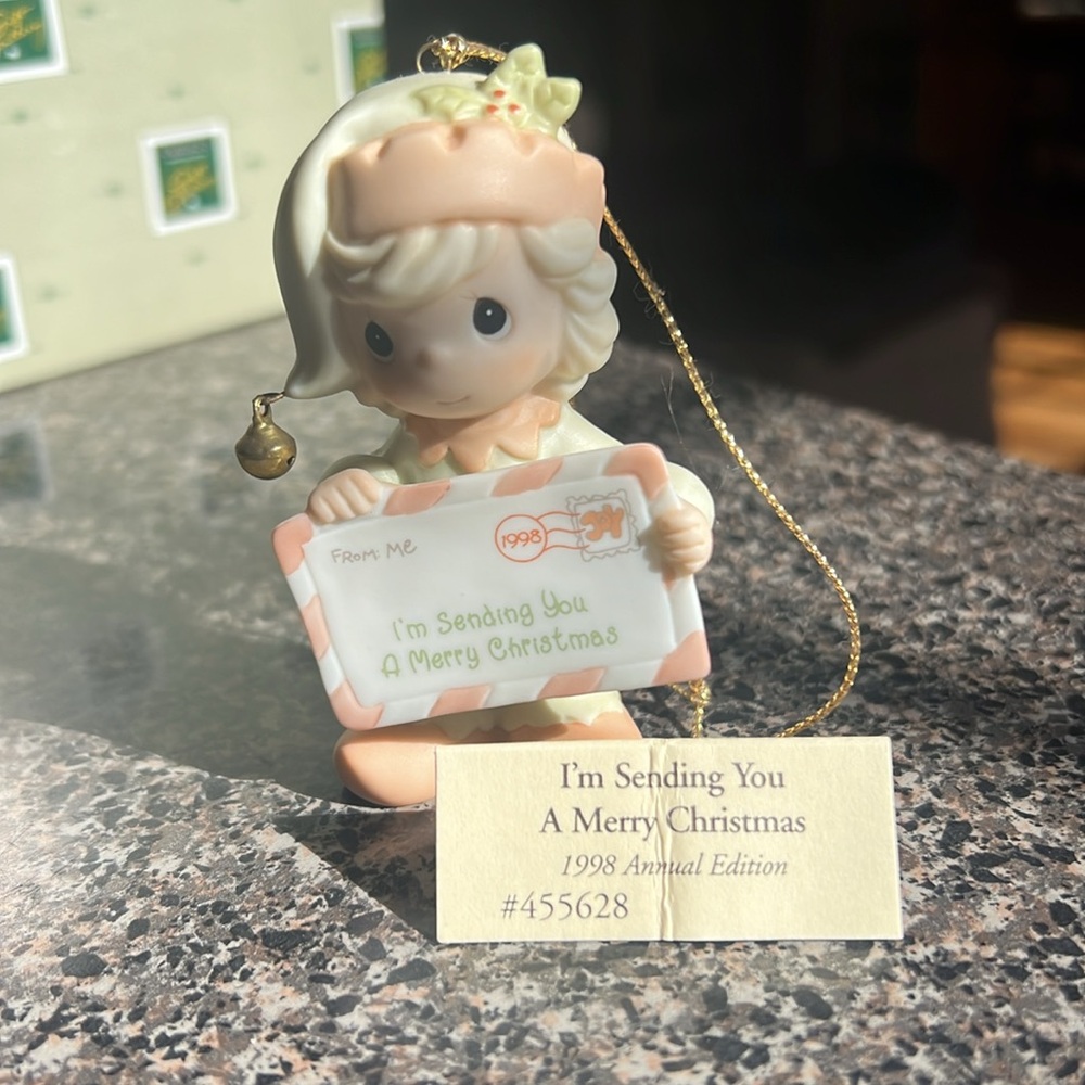 Precious Moments I'm Sending You A Merry Christmas Ornament - 455628 from 1994
